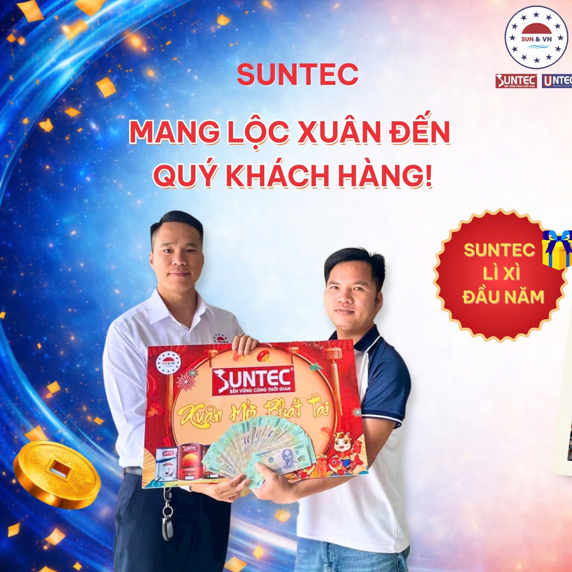 Khai Niên Phát Tài – Suntec Trao Lì Xì Đầu Xuân Đến Quý Đại Lý Toàn Quốc